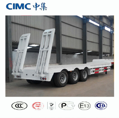 CIMC 3 Axles 50-80tons Low Bed Semi Trailer Transportation Use