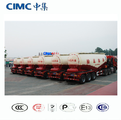 CIMC 3 Axle 45cbm Bulk Cement Tanker Truck Trailer Low Price