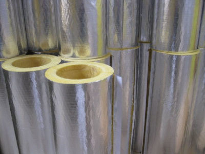Glass wool Pipe Insulation with aluminum foil