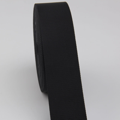 40mm black polyester tubular webbing for backpack