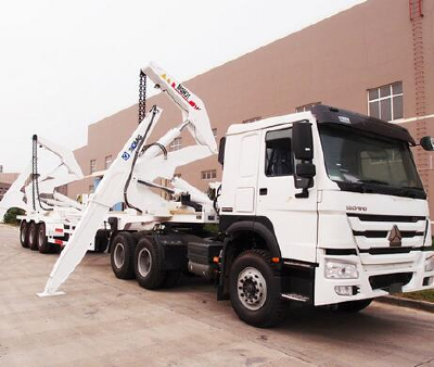 20GP/40ft container side loader , 3 axle side lift container sidelifter,container self loading container truck trailer,8*4 side loader