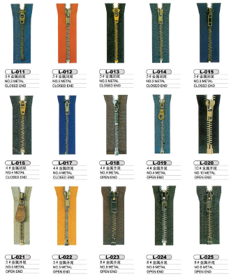 Metal zipper