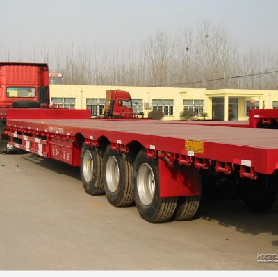 manufactures CNHTC flatbed low bed semi trailer trailers