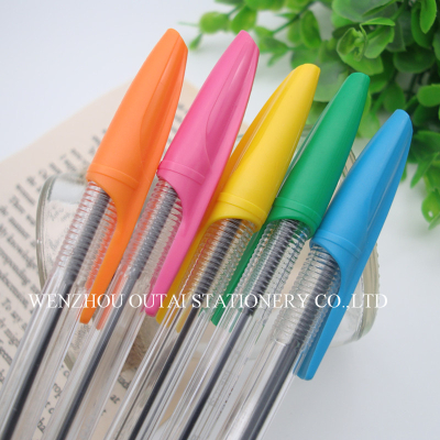 OUTAE Plastic BallPoint Pen Promotional Pen Logo Pen SmoothFastWritingBall Pen Multicolor OT-301-A