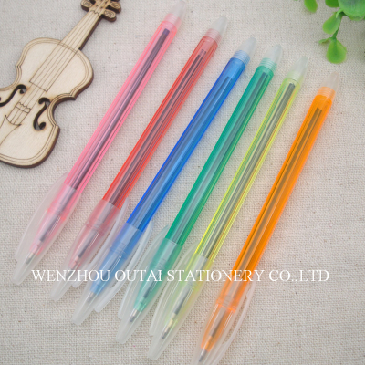 OUTAE Plastic BallPoint Pen Smooth Fast Writing Ball Pen PromotionalPenLogo Pen Multicolor OT-223-A