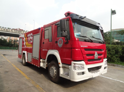 China Supplier Emergency Rescue 8t HOWO 4X2 Water Foam Fire Truck
