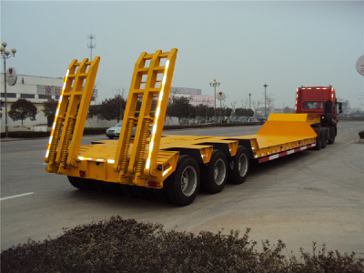 3 Axles 60tons Low Bed Semi Trailer