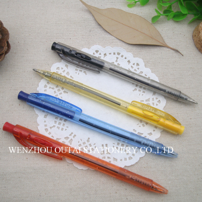 OUTAE Plastic Click Pen Smooth Fast WritingBallPenPromotionalGiftPenLogoPen OT-302