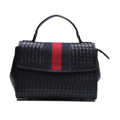 woven criss-cross baguette women handbag & crossbody bagswithPUNylon ribbon