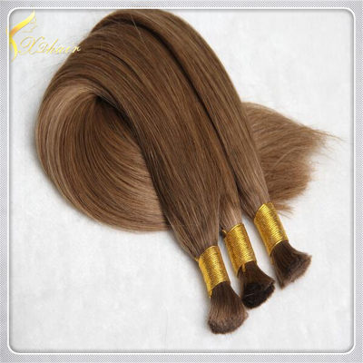 Dark Blonde Color Silk Straight Human Hair Bundles 100g PerBundlesDouble Drawn Hair Wefts