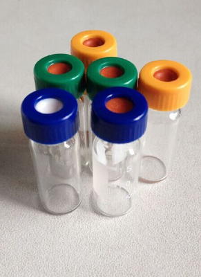  2ml HPLC autosampler vials thread ND9-425 Screw Neck glass samplevialswith Caps and Septa