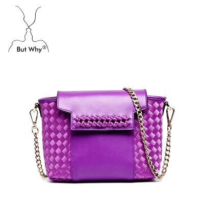 weaving custom shoulder bag lady outdoor chain messenger bag
