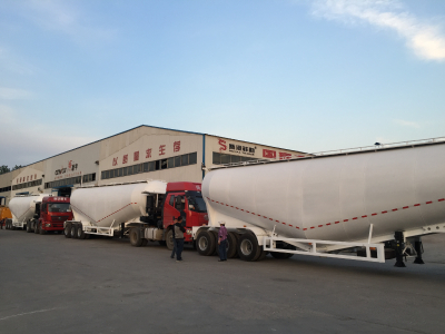 Buik cement transport powder tank semi trailer of truck